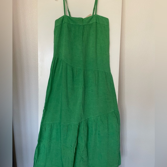 Sim & Sam | Dresses | S Sim Sam Linen Blend Apple Green Midi Sun Dress ...